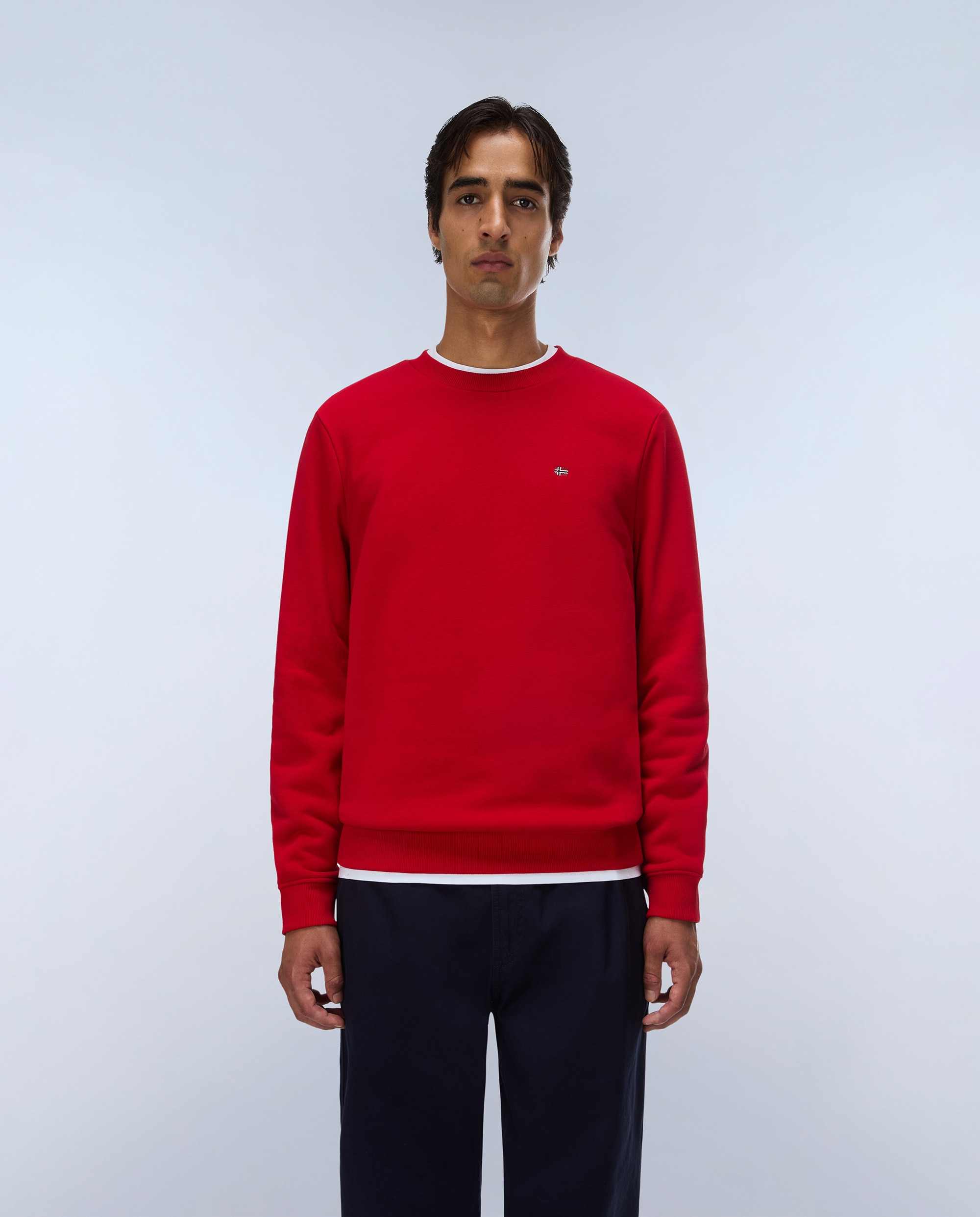Sudadera de hombre balis c wint con cuello redondo - Napapijri - Rojo Rojo-1
