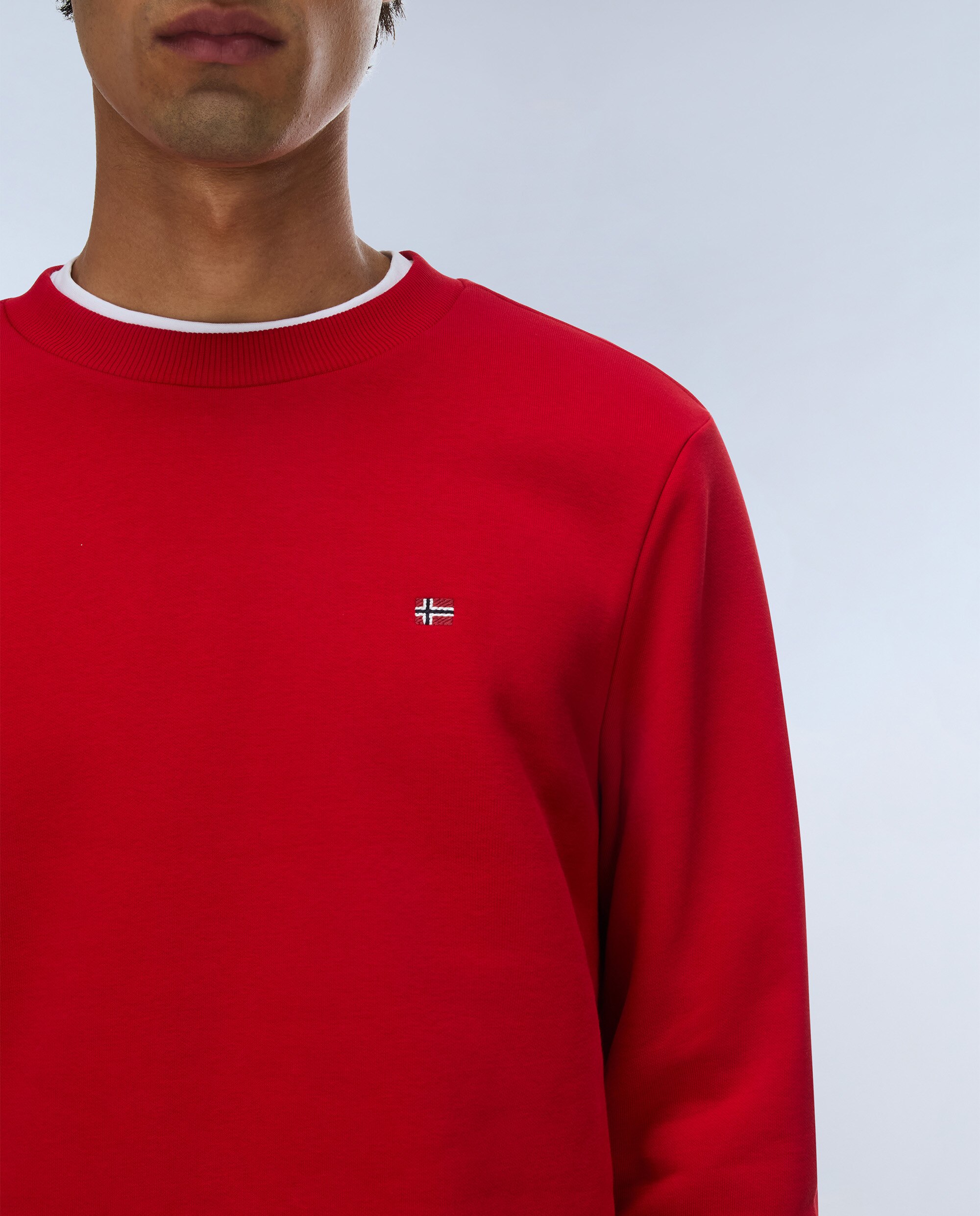 Sudadera de hombre balis c wint con cuello redondo - Napapijri - Rojo Rojo-3