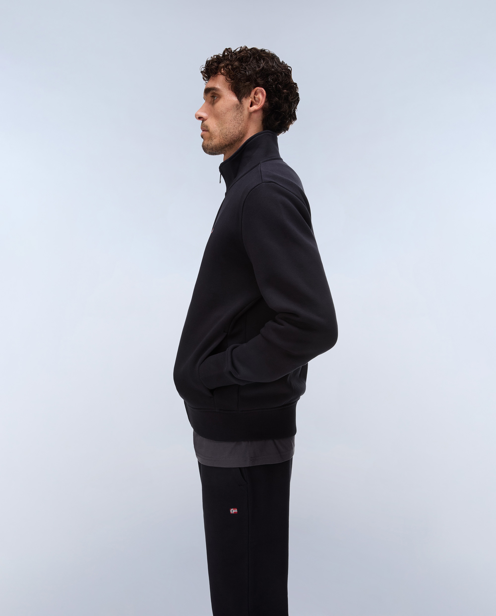 Sudadera de hombre balis fz wint con cremallera - Napapijri - Negro Negro-2