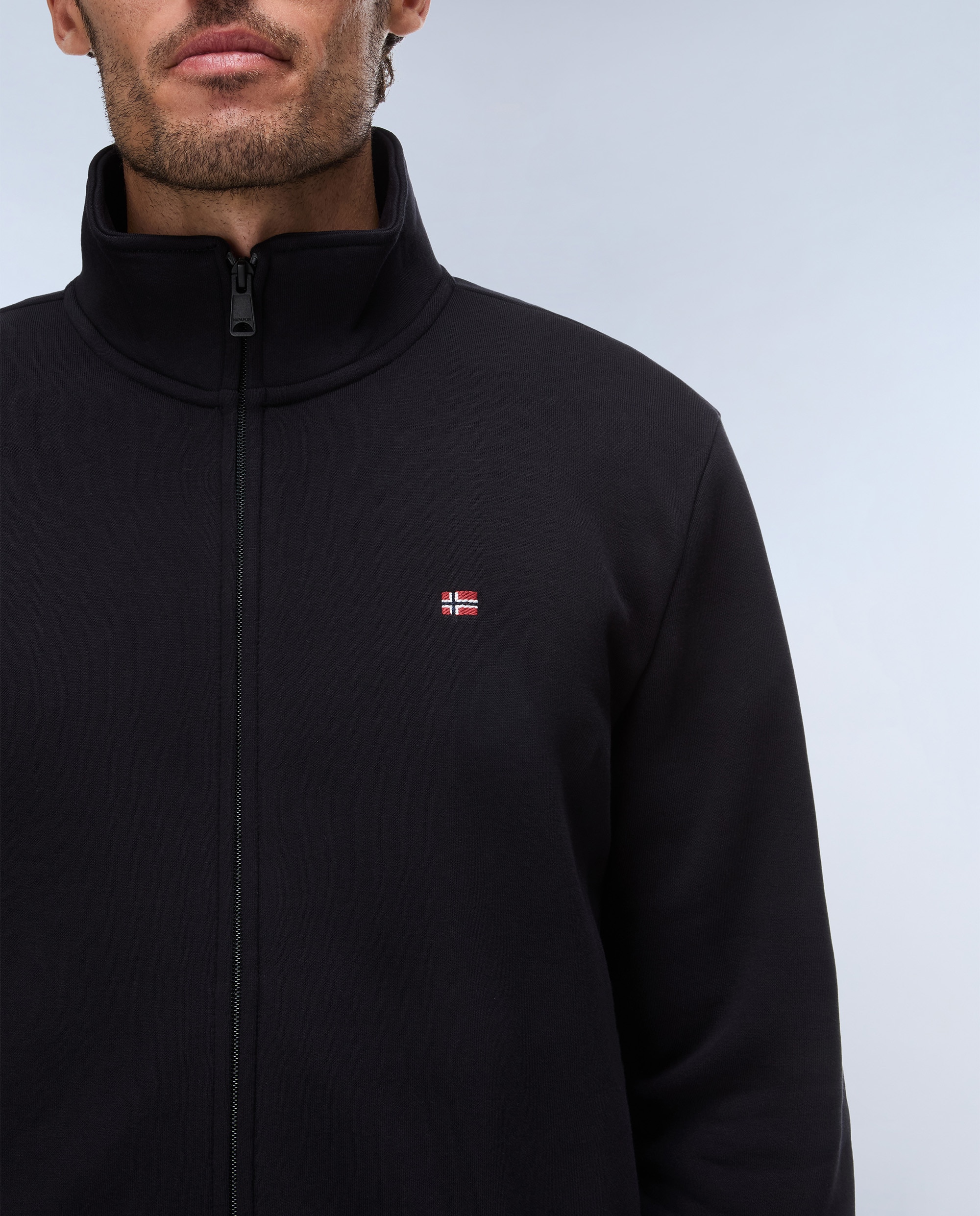 Sudadera de hombre balis fz wint con cremallera - Napapijri - Negro Negro-4