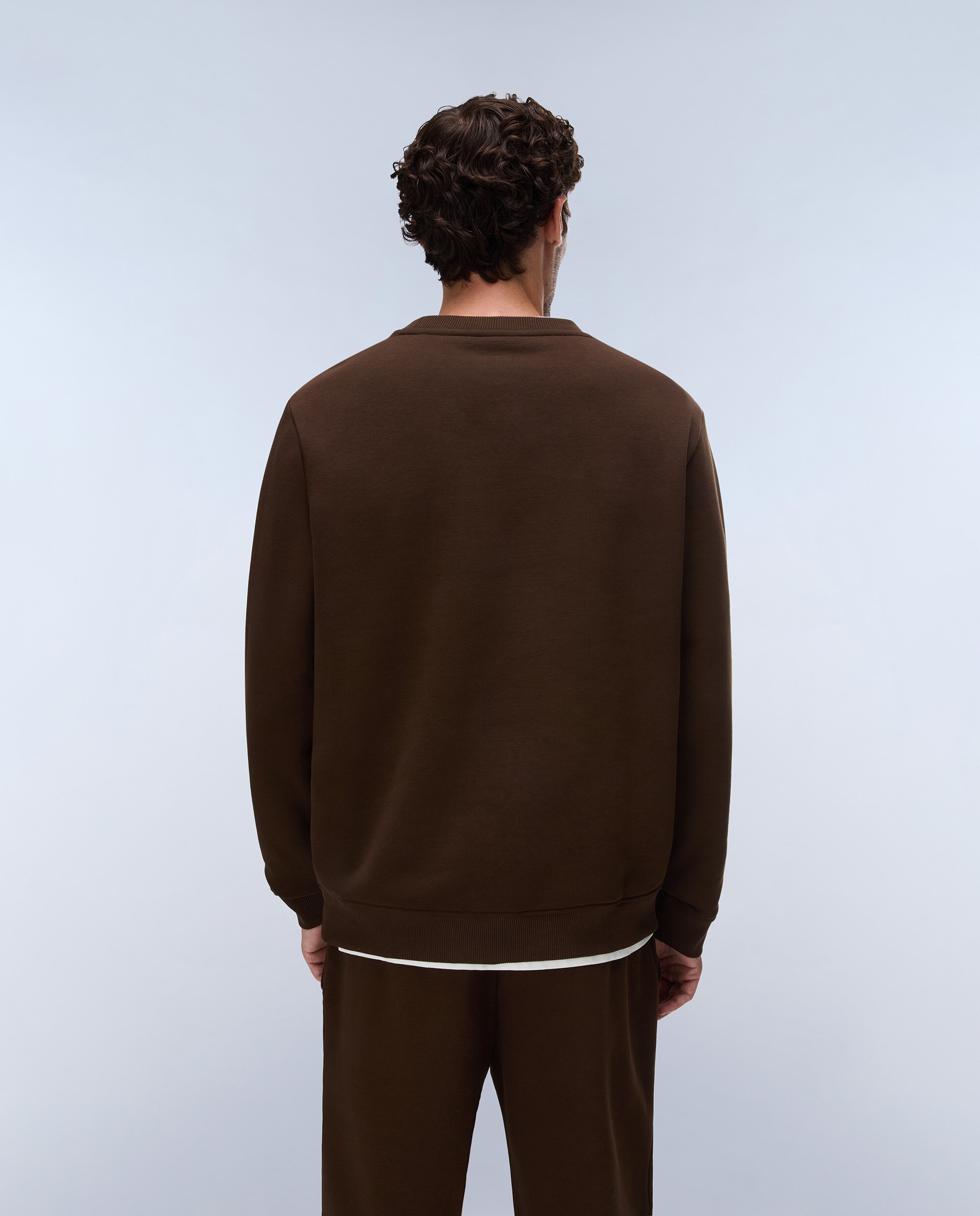Sudadera de hombre balis c wint con cuello redondo - Napapijri - Marrón chocolate Marrón chocolate-2