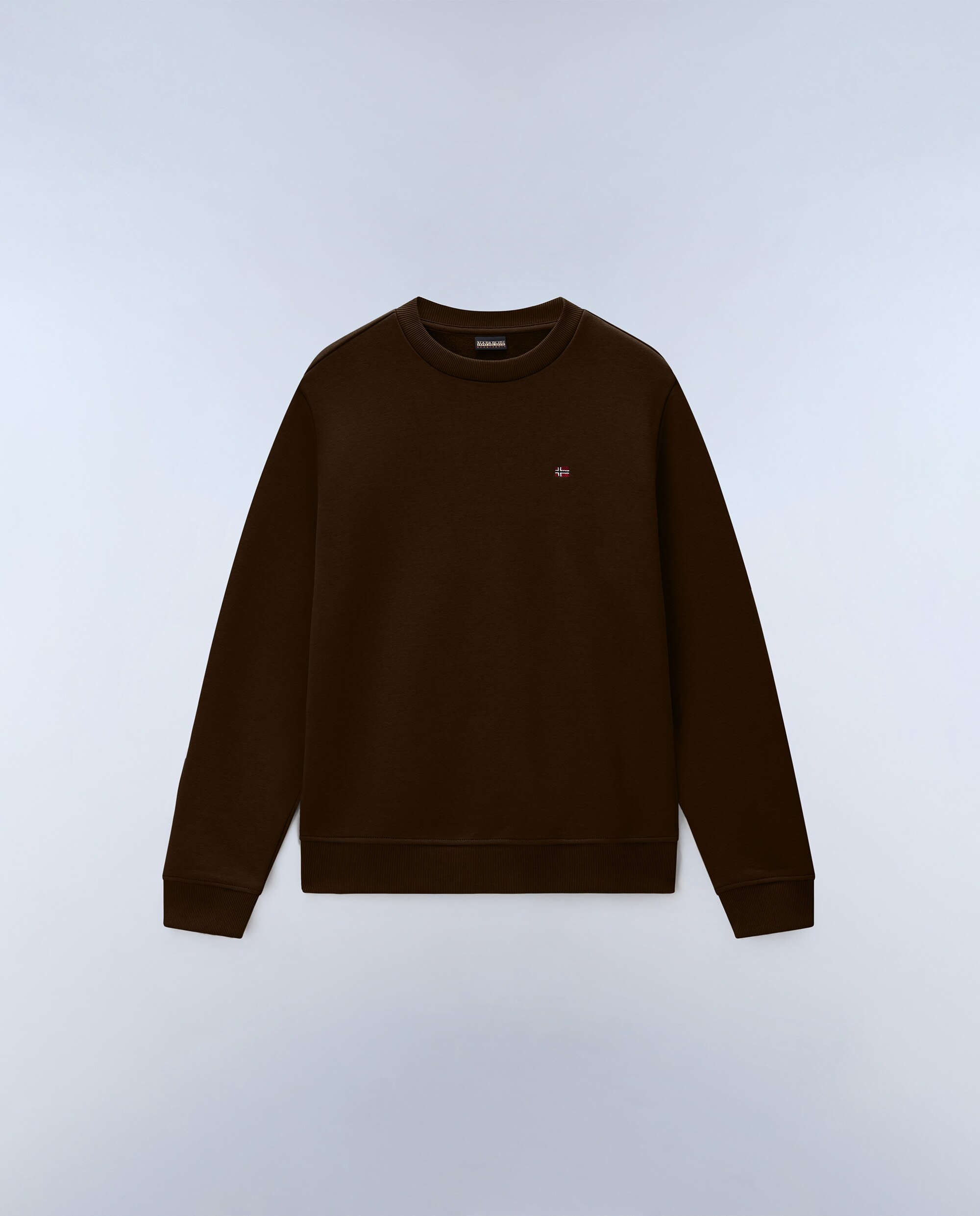 Sudadera de hombre balis c wint con cuello redondo - Napapijri - Marrón chocolate Marrón chocolate-5