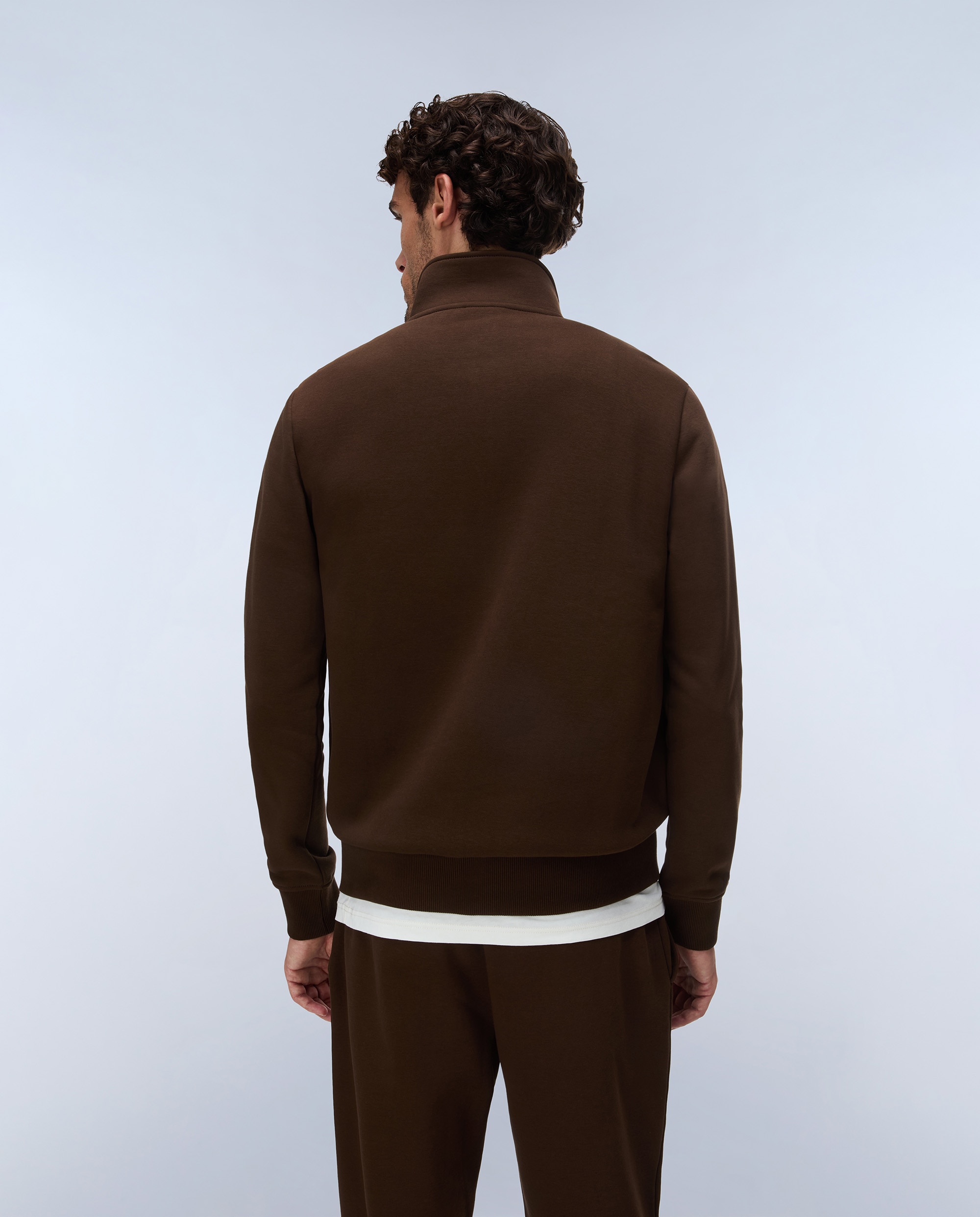 Sudadera de hombre balis fz win con cremallera completa - Napapijri - Marrón chocolate Marrón chocolate-3