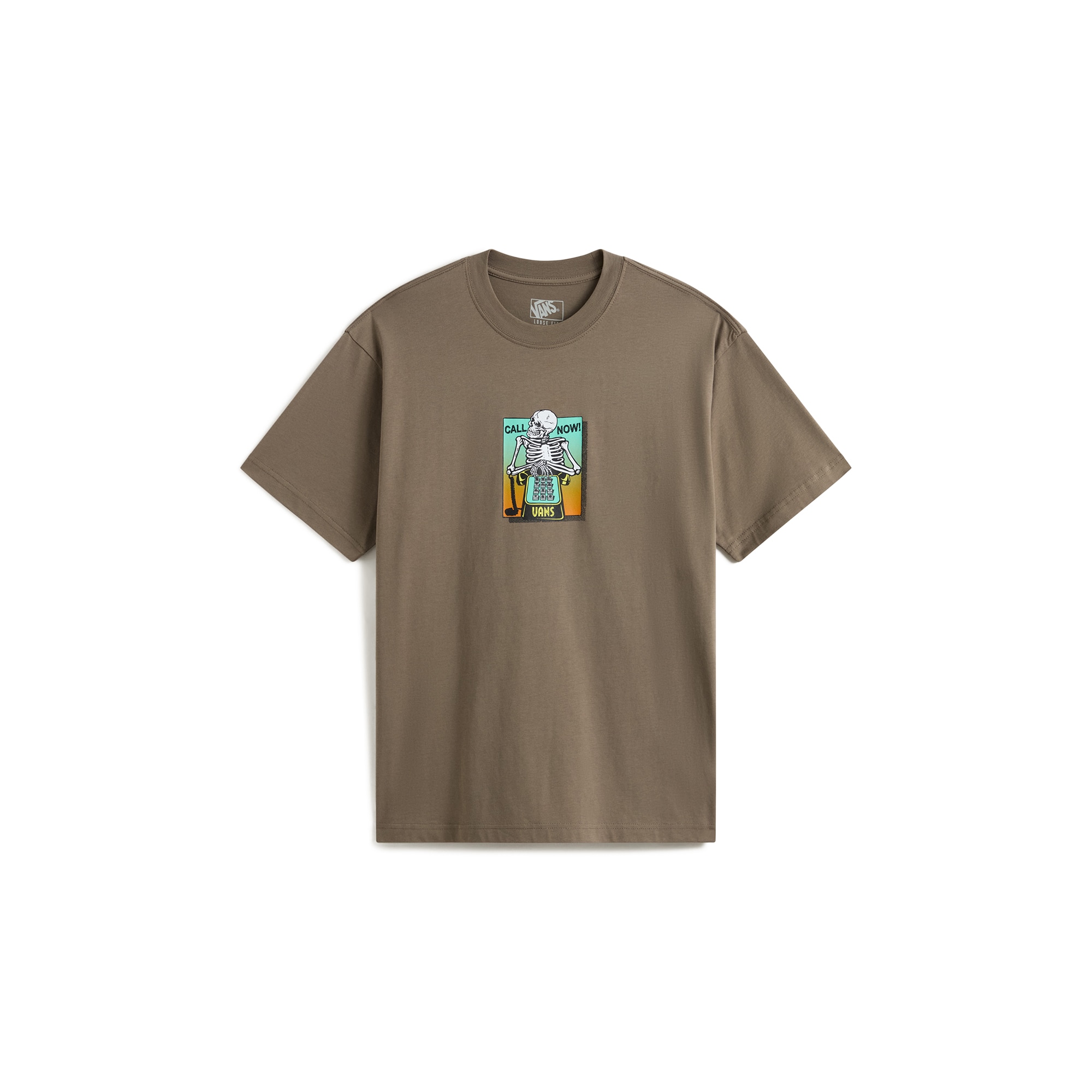 Imagen 0 de Camiseta de hombre Call Now SS Tee Vans Marrón piedra