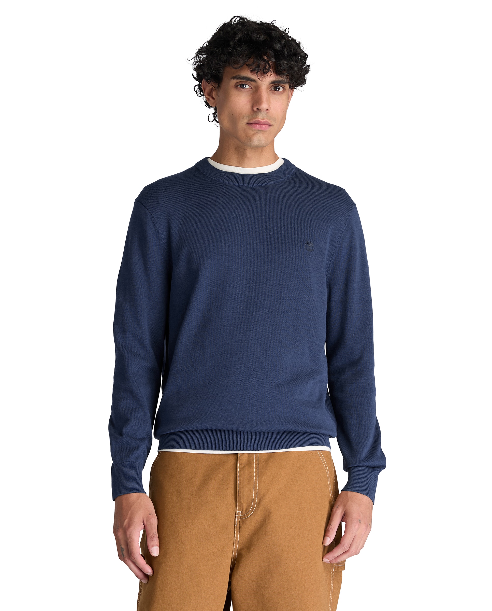 Jersey de hombre de cuello redondo de algodón williams river - Timberland - Azul oscuro Azul oscuro-1