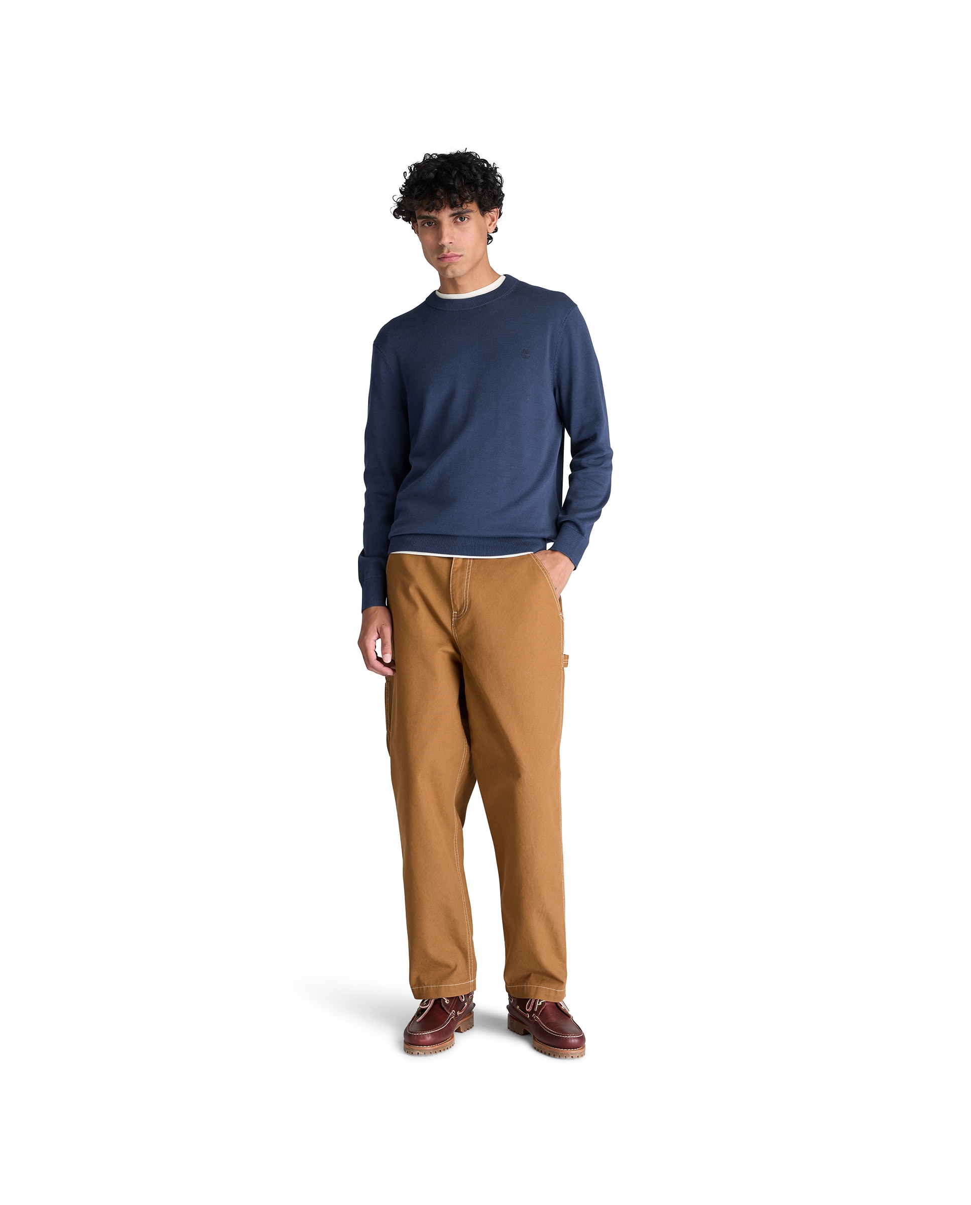 Jersey de hombre de cuello redondo de algodón williams river - Timberland - Azul oscuro Azul oscuro-2