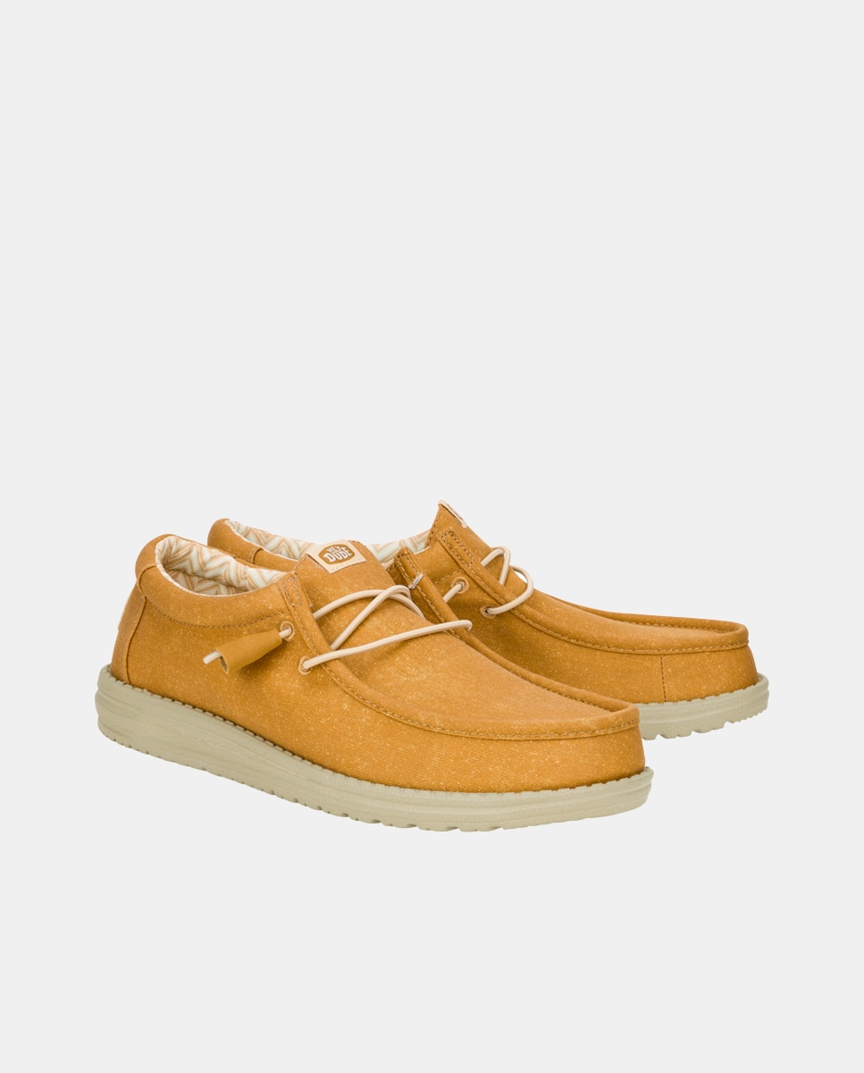 Imagen 2 de Zapatos de cordones de hombre de lona - HeyDude - Amarillo Amarillo
