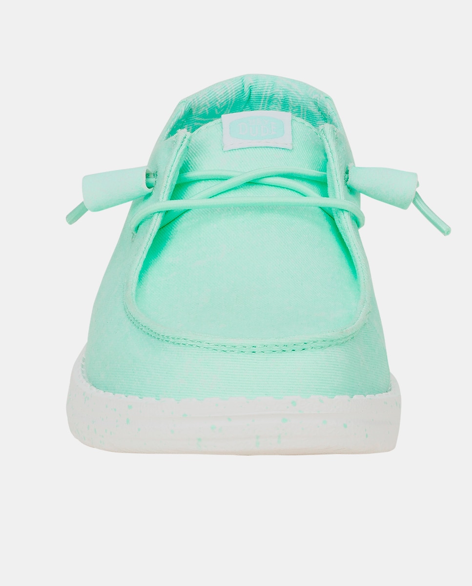 Imagen 4 de Zapatillas de cordones de mujer de lona - Turquesa Turquesa