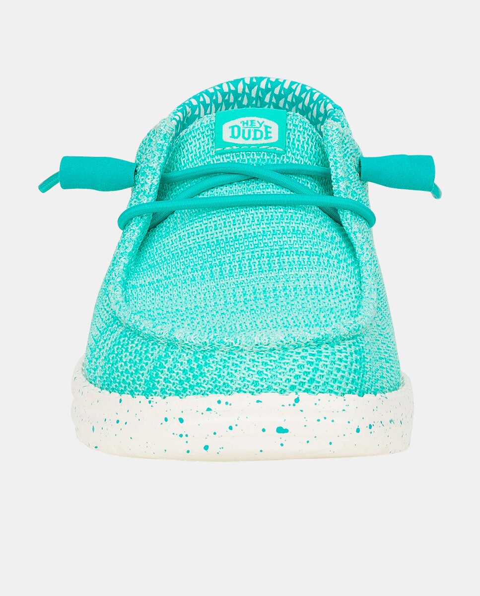 Zapatillas de cordones de mujer en malla elástica - HeyDude - Turquesa Turquesa-4