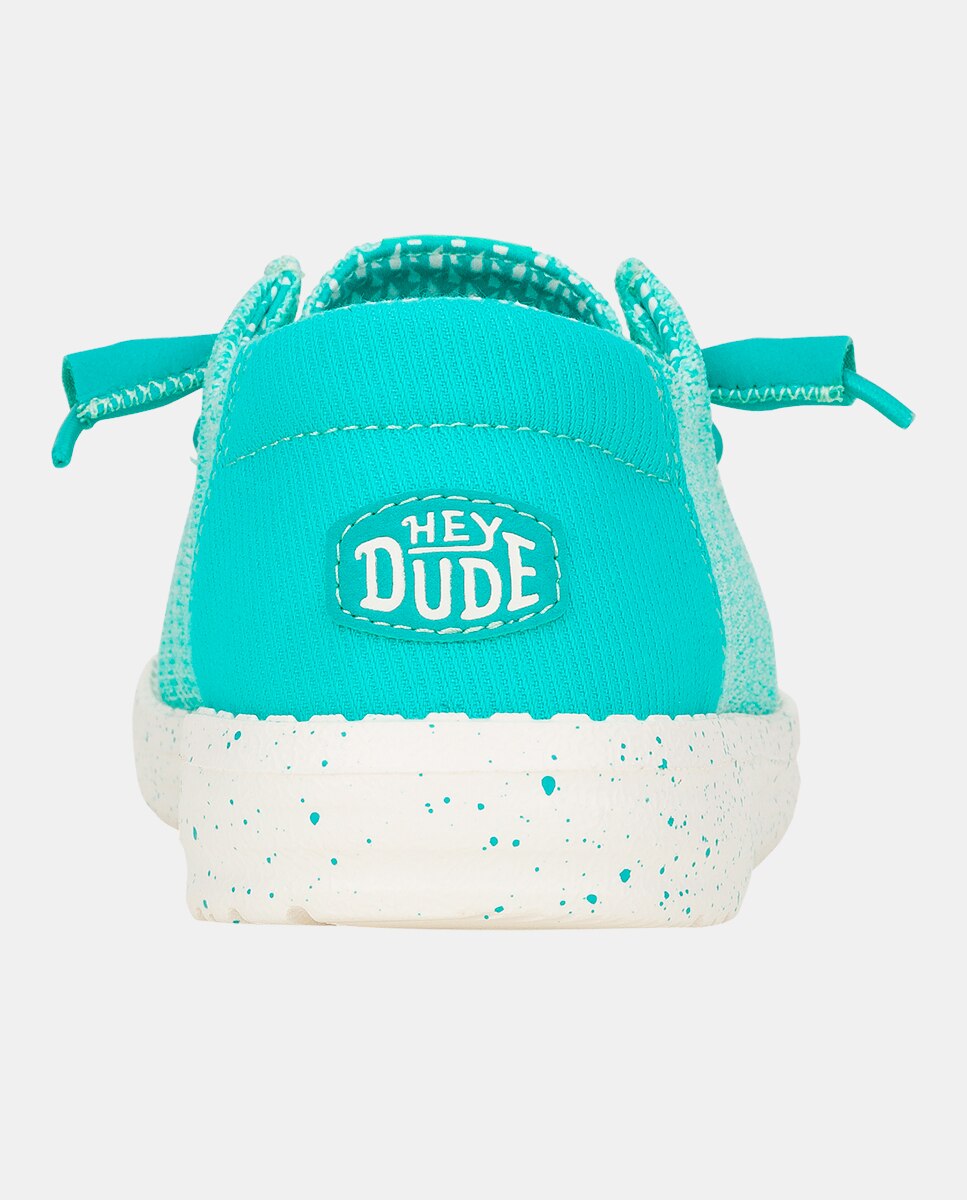 Zapatillas de cordones de mujer en malla elástica - HeyDude - Turquesa Turquesa-5
