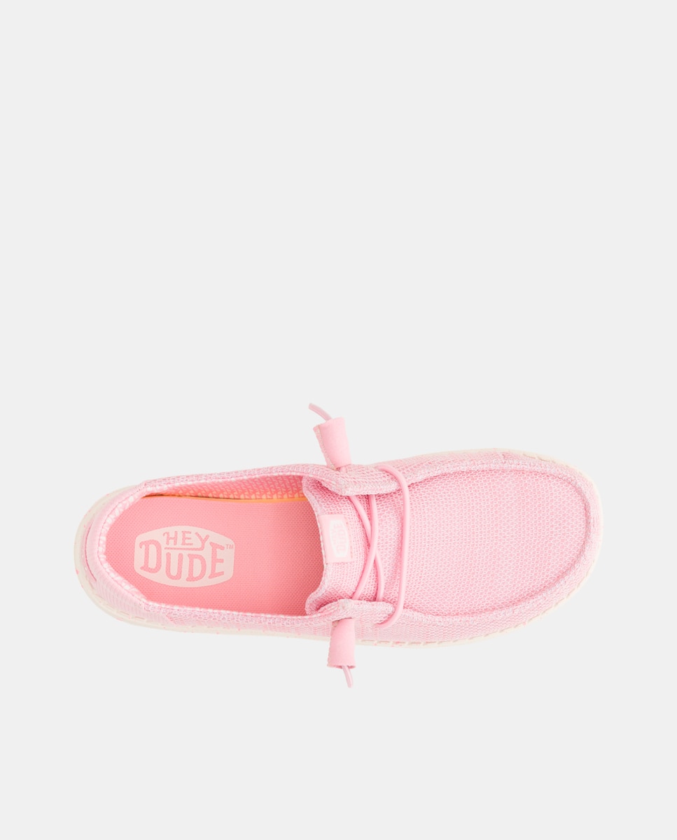Imagen 6 de Zapatillas de cordones de mujer en malla elástica - Rosa Rosa
