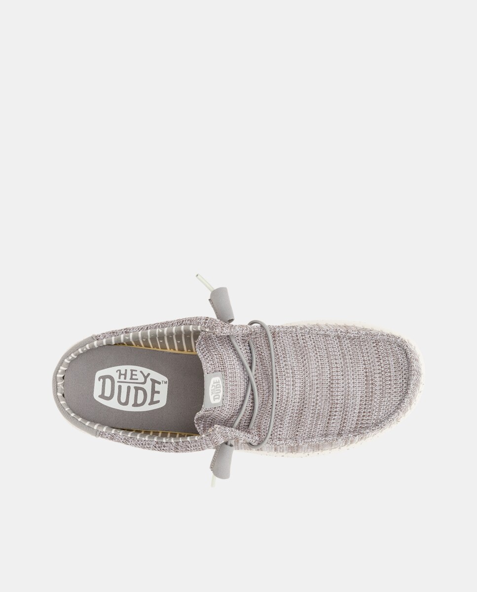 Zueco de hombre en malla elástica - HeyDude - Gris Gris-6