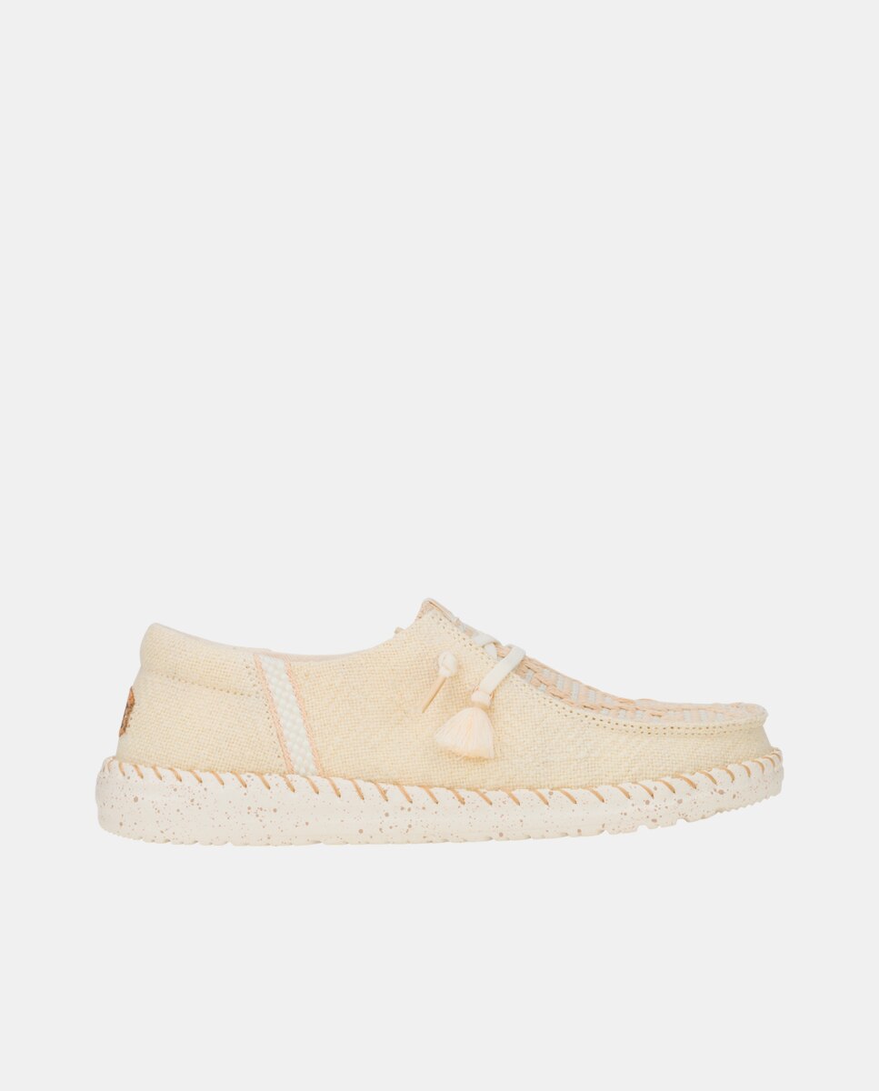 Zapato de cordones de mujer en yute trenzado - HeyDude - Beige Beige-1