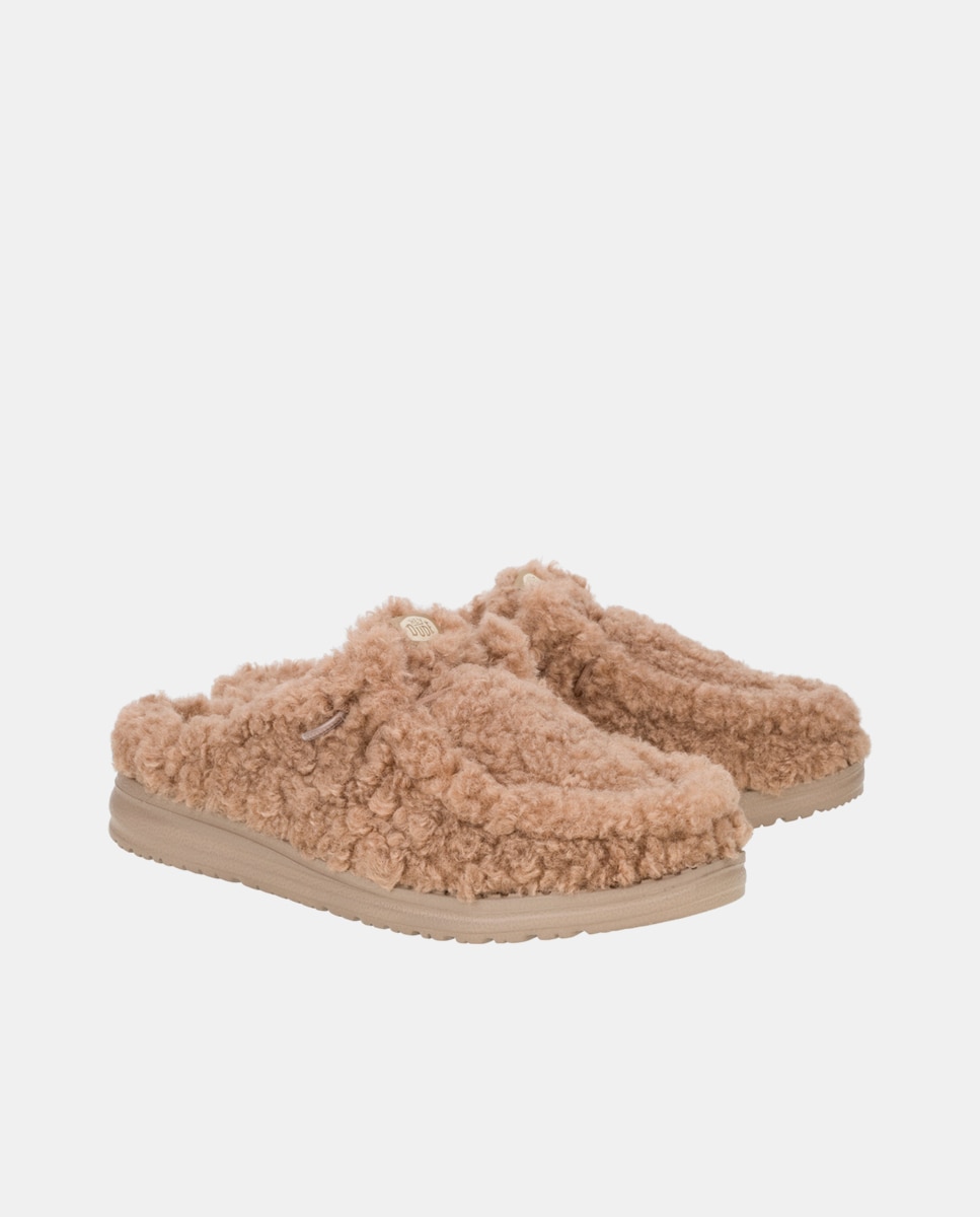 Zuecos de mujer con forro de borreguito - HeyDude - Topo Topo-3