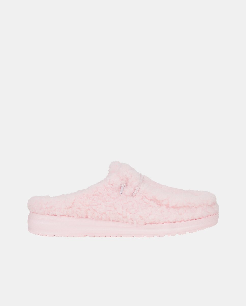 Imagen 0 de Zuecos de mujer con forro de borreguito Rosa pastel