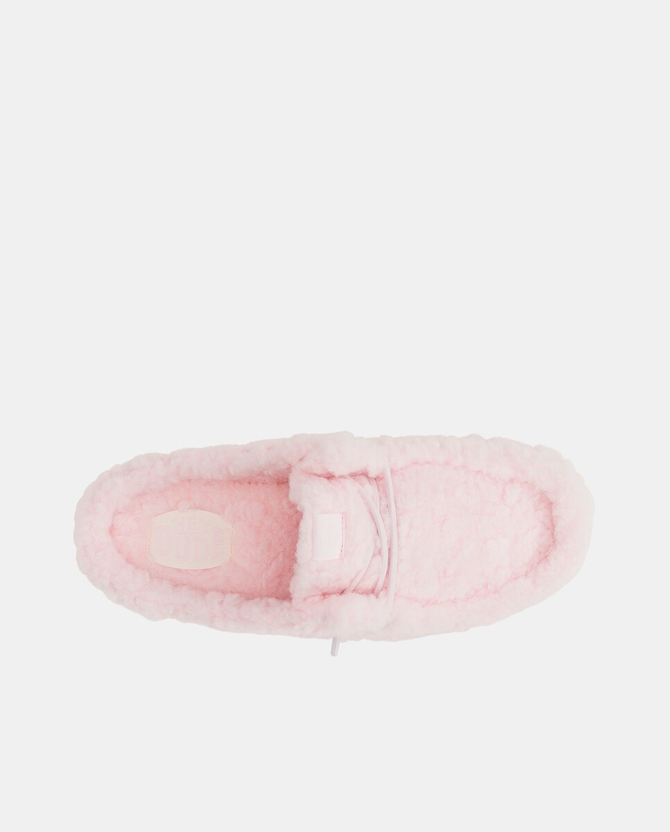 Zuecos de mujer con forro de borreguito - HeyDude - Rosa pastel Rosa pastel-7