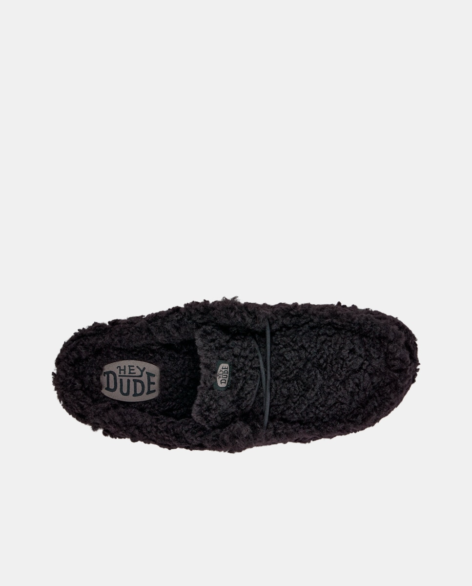 Zuecos de hombre con forro de borreguito - HeyDude - Negro Negro-6