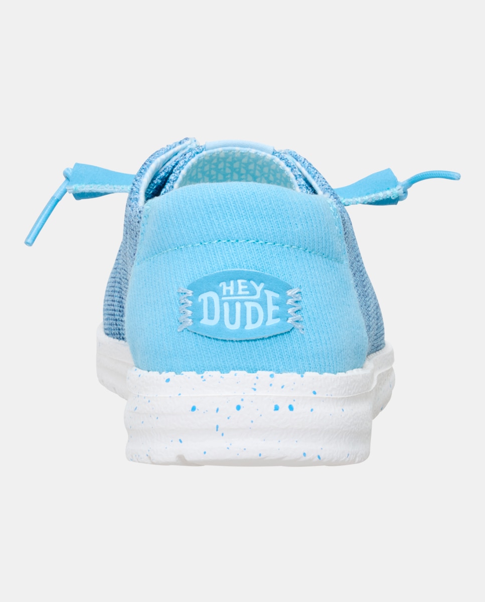 Zapatillas de cordones de mujer en malla elástica - HeyDude - Azul claro Azul claro-5