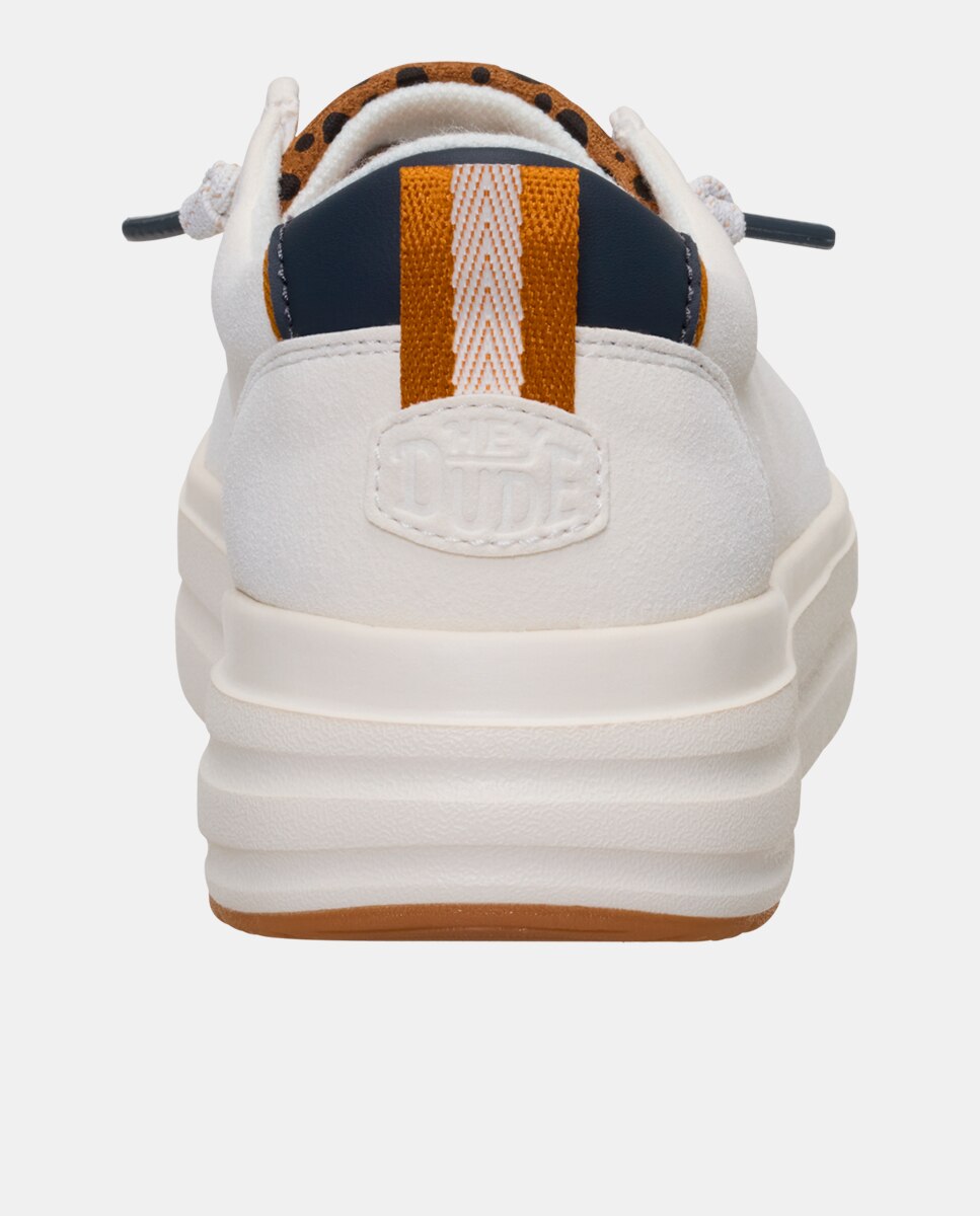 Zapatos de cordones de mujer en tejido - HeyDude - Blanco Blanco-5