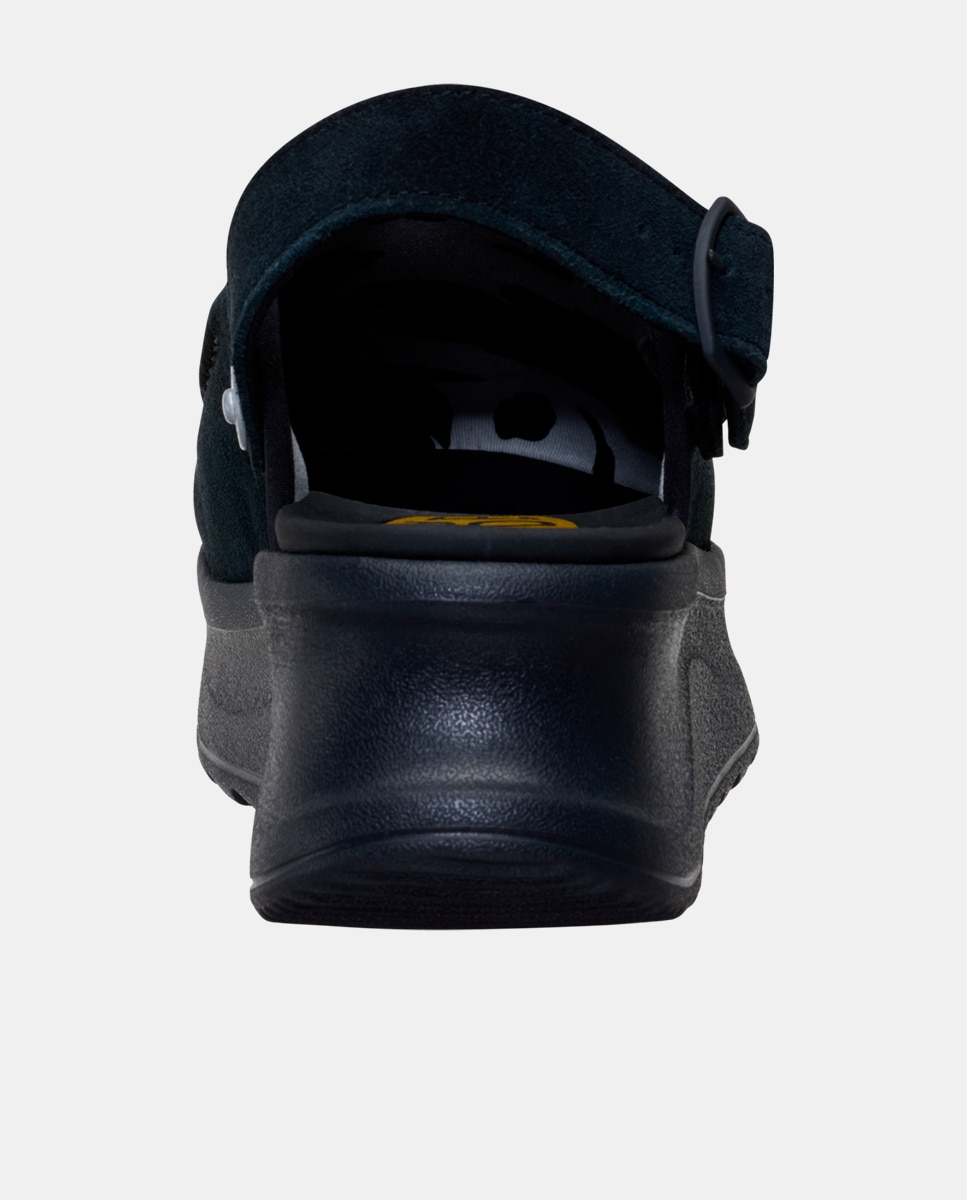 Zuecos de mujer de ante y plataforma - HeyDude - Negro Negro-5