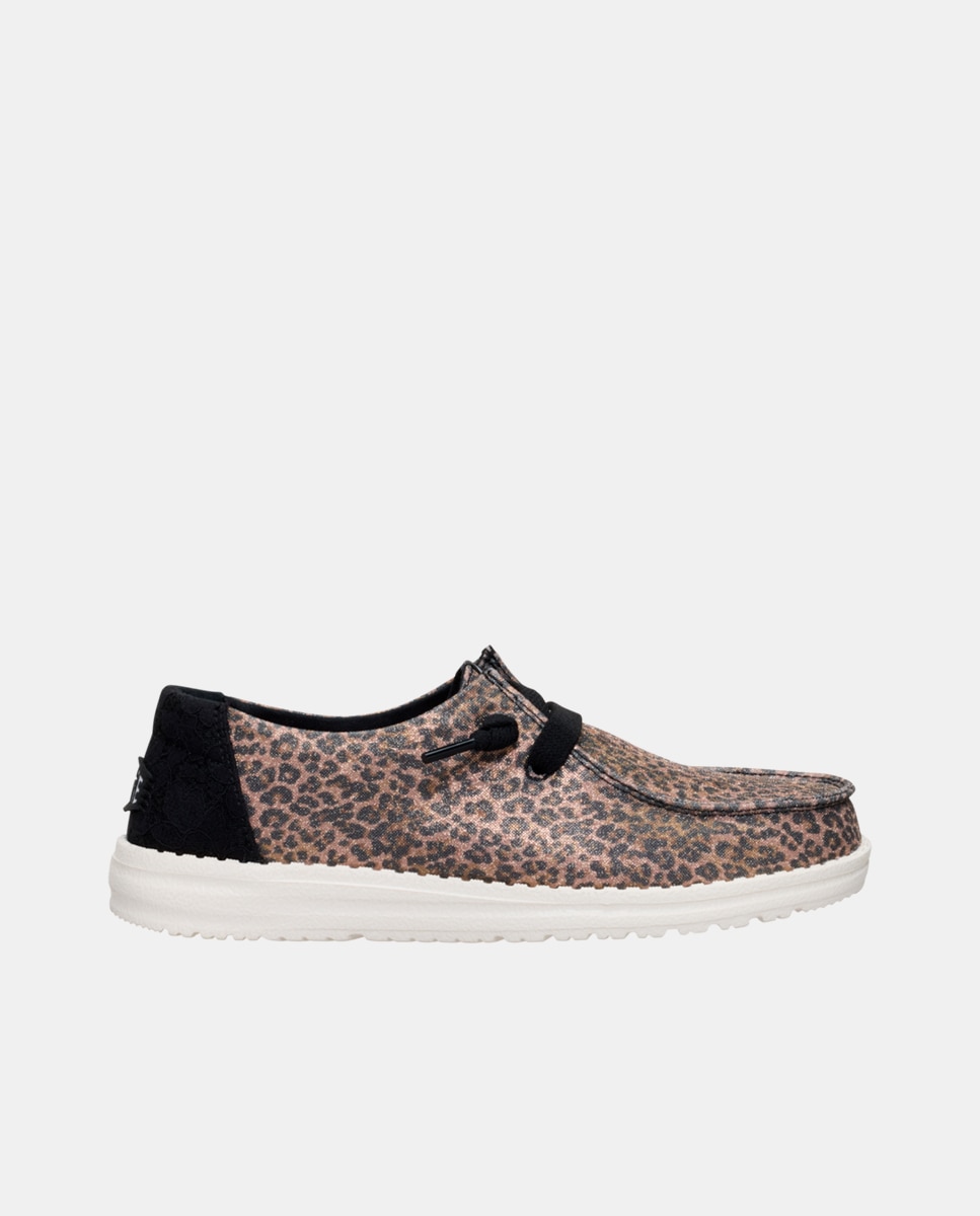 Zapatos de cordones de mujer en tejido - HeyDude - Marrón Marrón-1