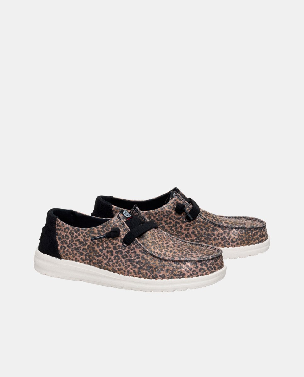 Zapatos de cordones de mujer en tejido - HeyDude - Marrón Marrón-3
