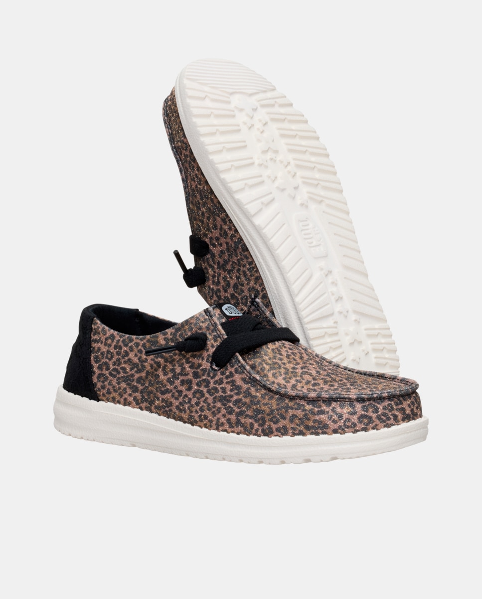 Zapatos de cordones de mujer en tejido - HeyDude - Marrón Marrón-2