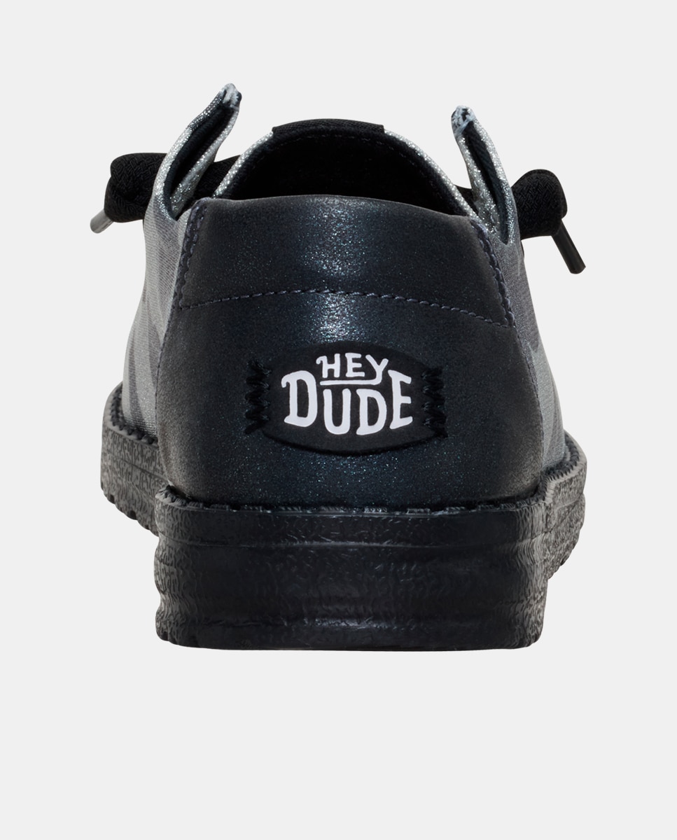 Zapatos de cordones de mujer en tejido - HeyDude - Gris Gris-5