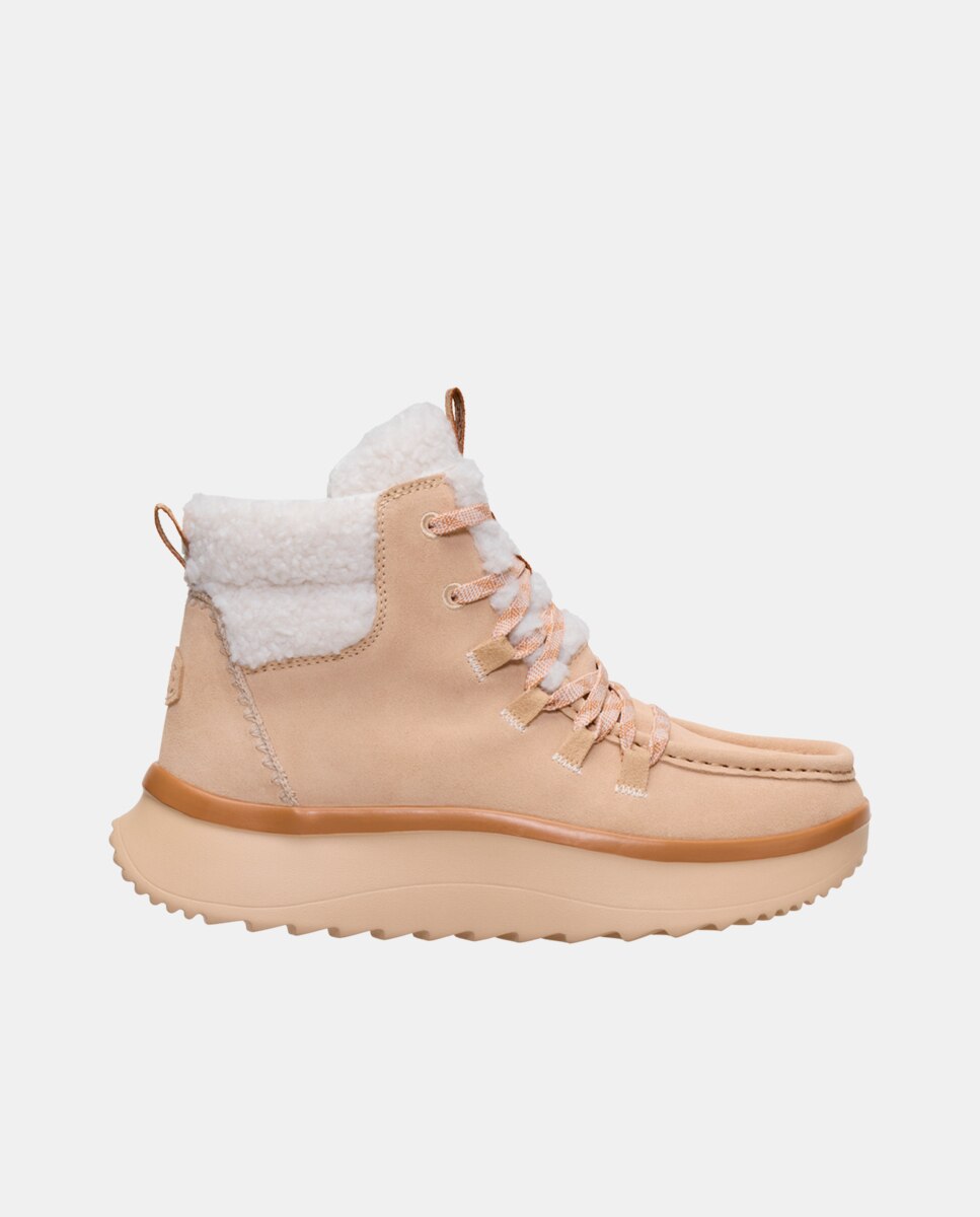 Zapatos de cordones de mujer en ante - HeyDude - Beige Beige-1