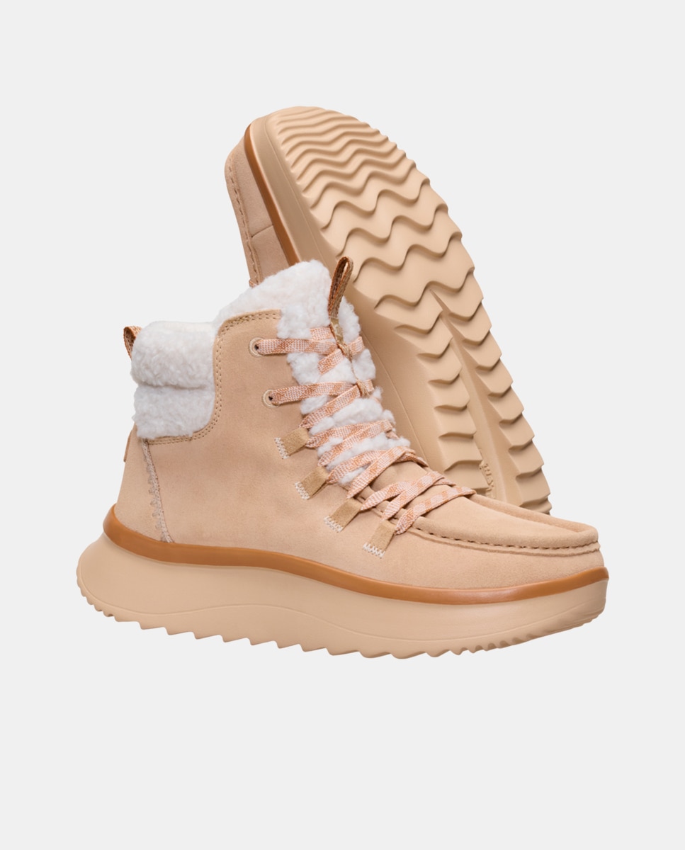 Zapatos de cordones de mujer en ante - HeyDude - Beige Beige-2