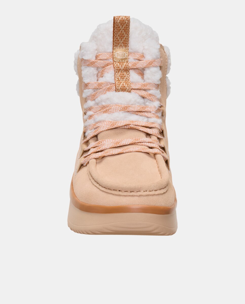 Zapatos de cordones de mujer en ante - HeyDude - Beige Beige-4