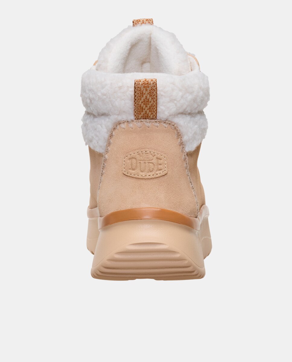 Zapatos de cordones de mujer en ante - HeyDude - Beige Beige-5
