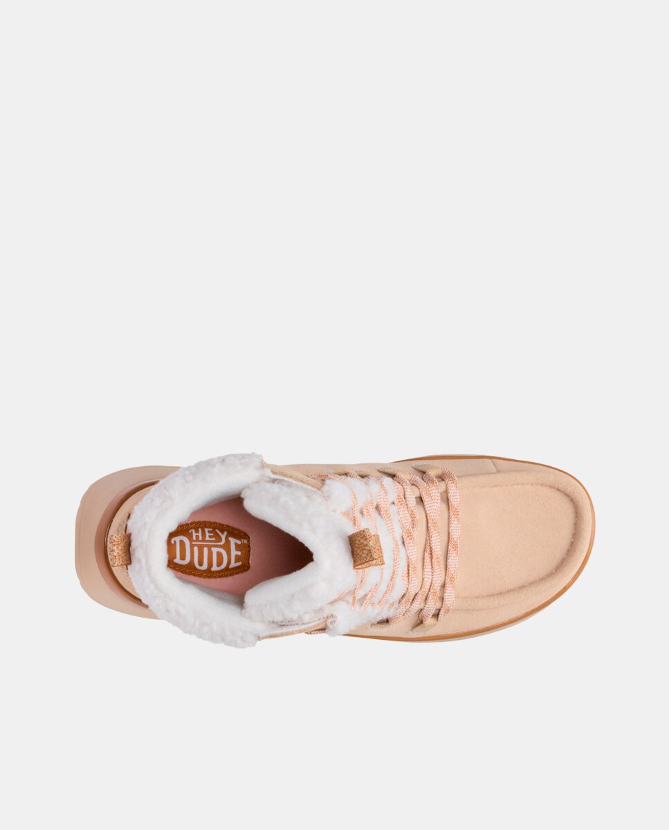 Zapatos de cordones de mujer en ante - HeyDude - Beige Beige-6