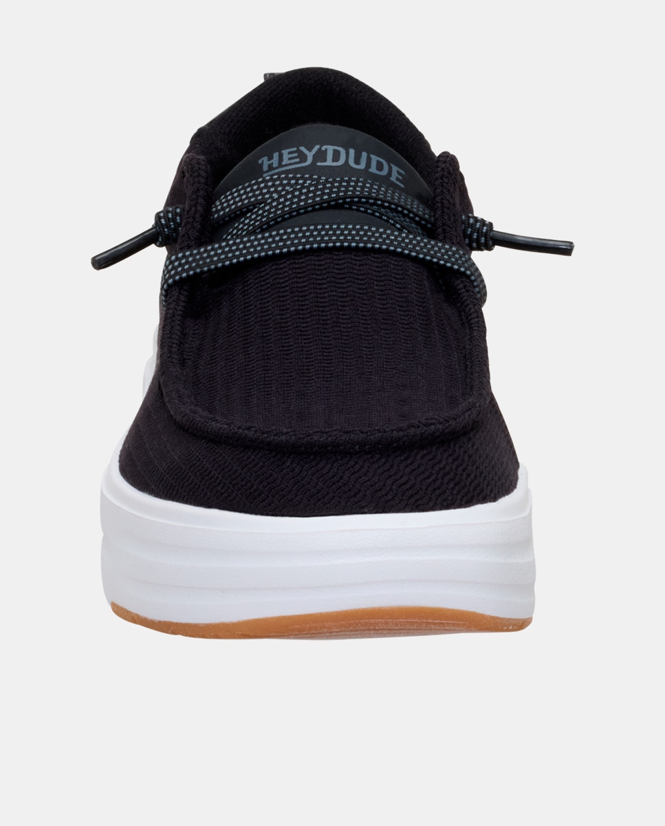 Zapatos de cordones de mujer de malla - HeyDude - Negro Negro-4