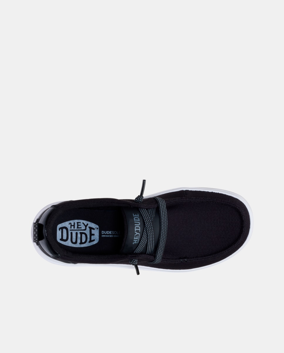 Zapatos de cordones de mujer de malla - HeyDude - Negro Negro-6