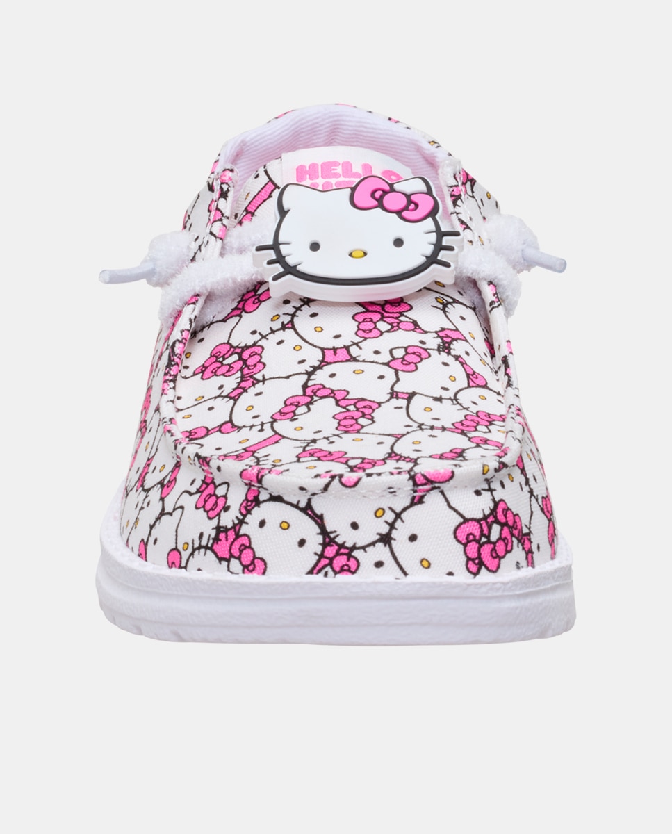 Zapatos de cordones de mujer de lona estampados - HeyDude - Rosa Rosa-4