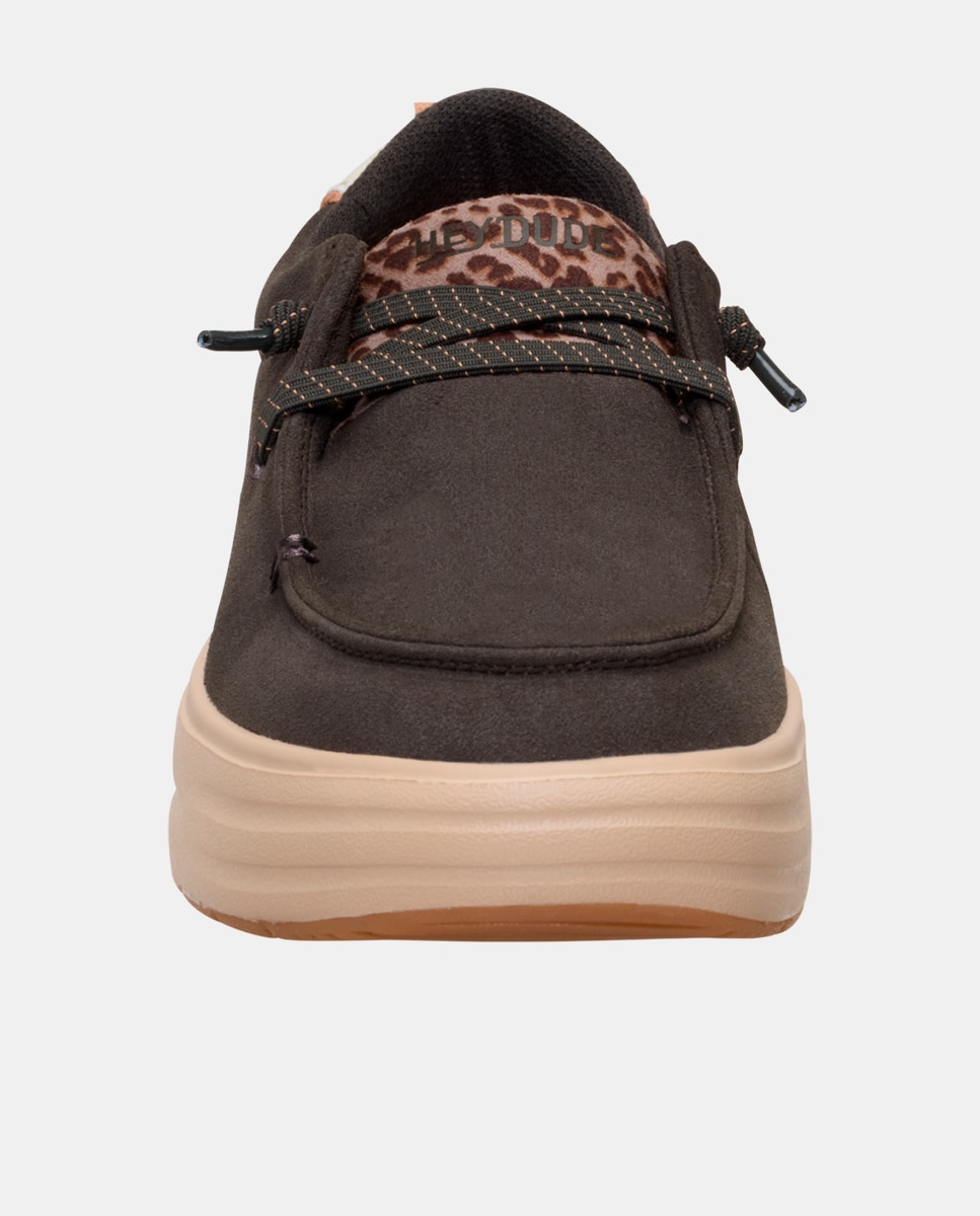 Zapatos de cordones de mujer en tejido - HeyDude - Verde oscuro Verde oscuro-5