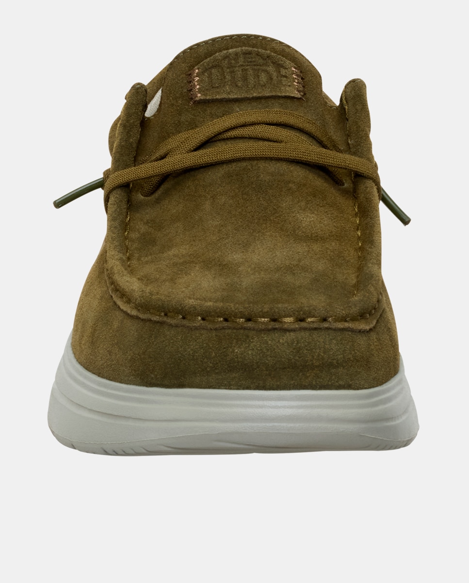 Zapatos de cordones de hombre en ante - HeyDude - Verde oscuro Verde oscuro-4