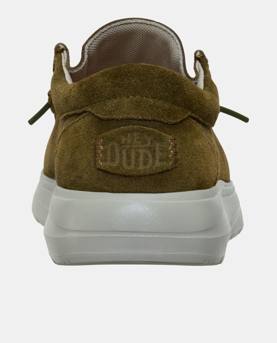 Zapatos de cordones de hombre en ante - HeyDude - Verde oscuro Verde oscuro-5
