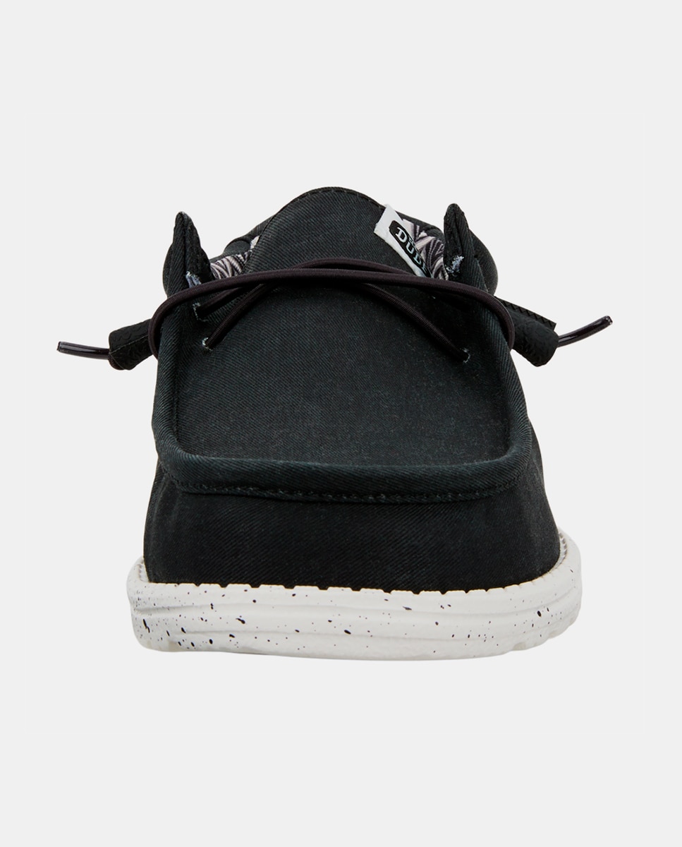 Zapatos de cordones de hombre de lona - HeyDude - Negro / Blanco Negro / Blanco-4