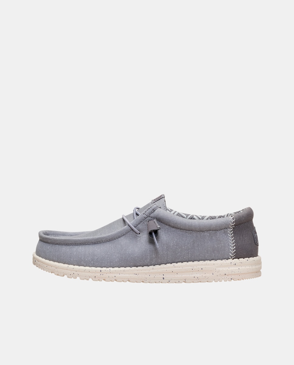 Imagen 3 de Zapatos de cordones de hombre de lona - HeyDude - Gris Gris