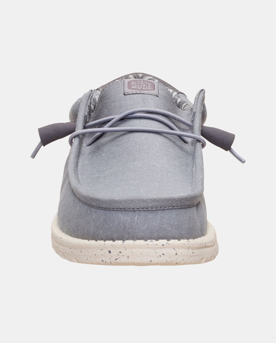 Imagen 6 de Zapatos de cordones de hombre de lona - HeyDude - Gris Gris