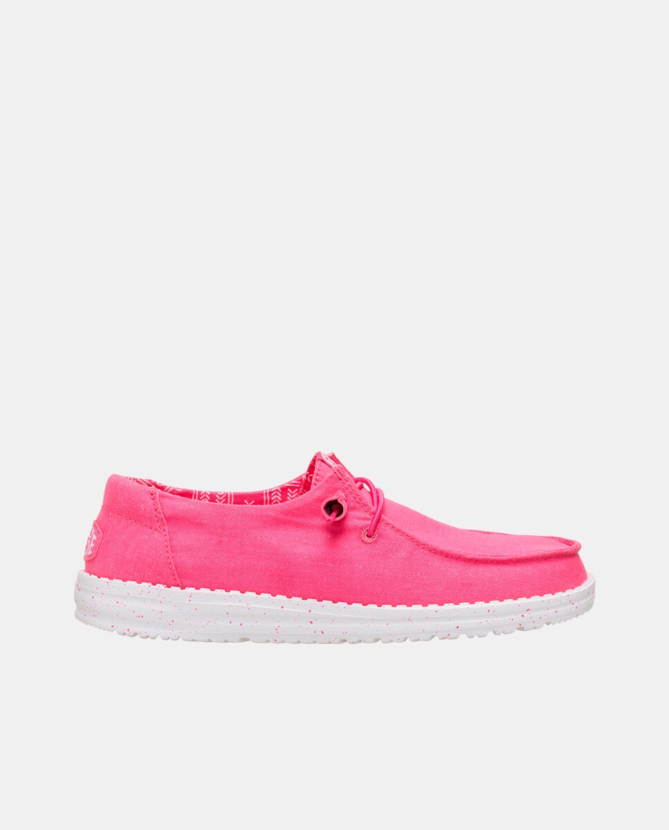 Imagen 0 de Zapatos de cordones de mujer de lona Fucsia
