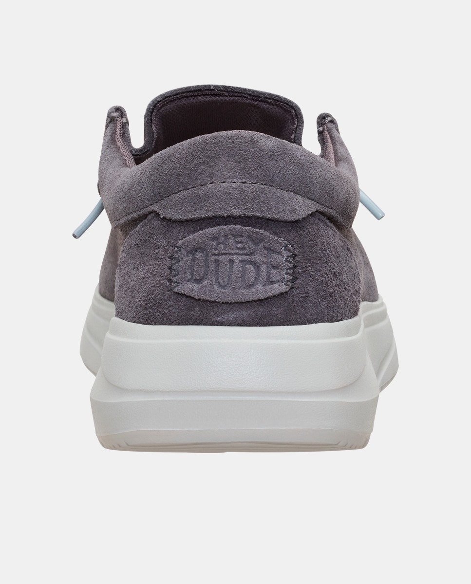 Zapatos de cordones de hombre en ante - HeyDude - Gris Gris-6