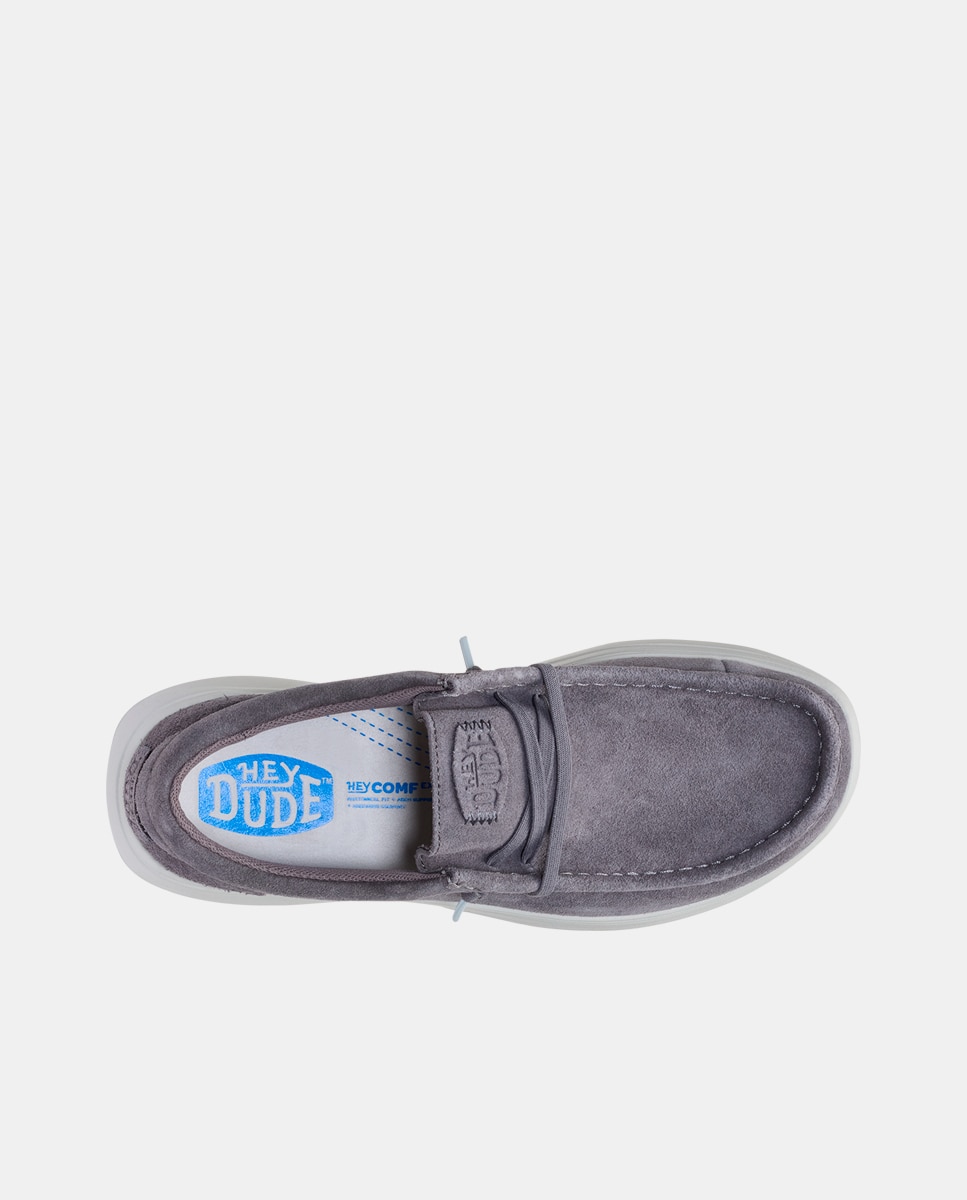 Zapatos de cordones de hombre en ante - HeyDude - Gris Gris-7