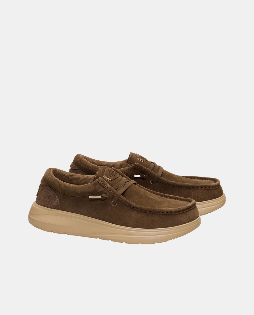 Zapatos de cordones de hombre en ante - HeyDude - Marrón oscuro Marrón oscuro-2