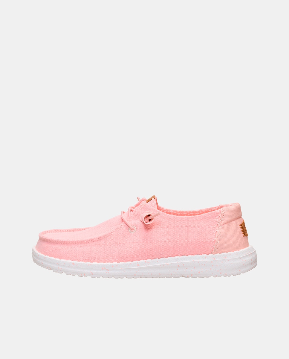 Imagen 2 de Zapatillas de cordones de mujer en tejido - HeyDude - Rosa claro Rosa claro