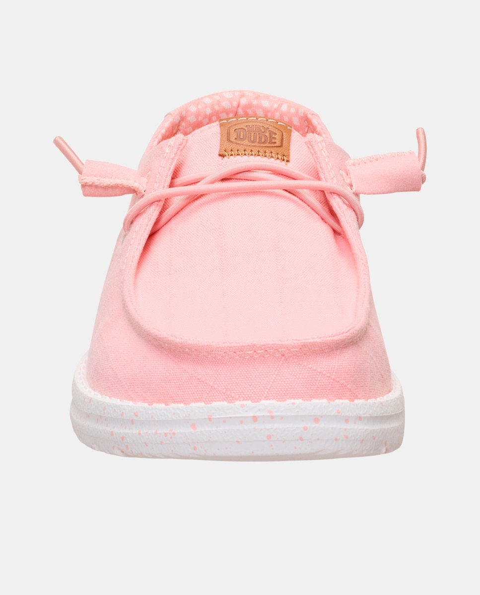 Imagen 6 de Zapatillas de cordones de mujer en tejido - HeyDude - Rosa claro Rosa claro