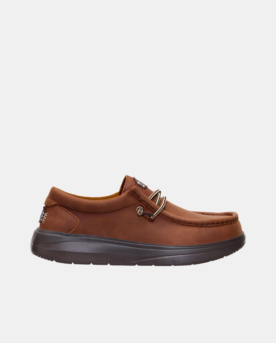 Imagen 0 de Zapatos de cordones de hombre en piel Marrón