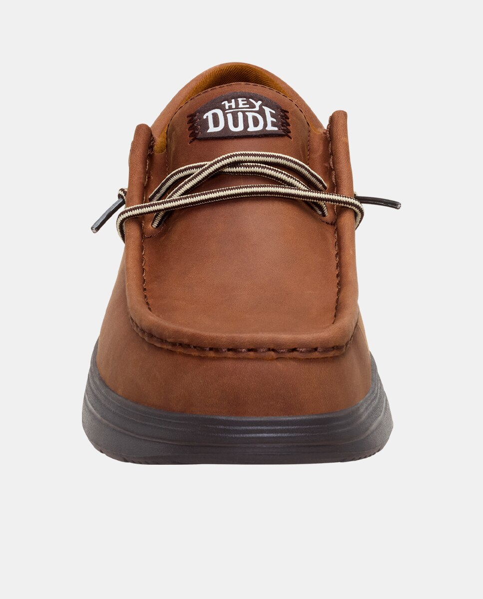 Zapatos de cordones de hombre en piel - HeyDude - Marrón Marrón-6